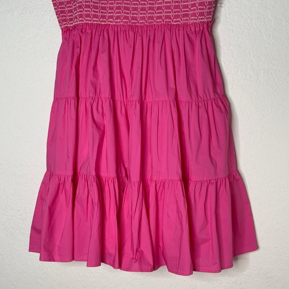 Arula Sweetheart Babydoll Tiered Smocked Dress Size B (18-20) Pink Ribbon Straps - Picture 4 of 13